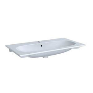 Geberit Acanto - Umyvadlo 900x480 mm, s otvorem pro baterii, s přepadem, s KeraTect, bílá 500.642.01.8