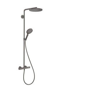 Hansgrohe Raindance Select S - Sprchový set Showerpipe s termostatem, 3 proudy, kartáčovaný černý chrom 27633340