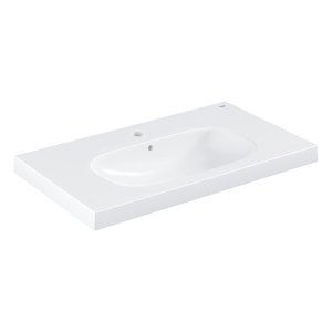 Grohe Euro Ceramic - Umyvadlo s přepadem 800x460 mm, PureGuard, alpská bílá 3958400H