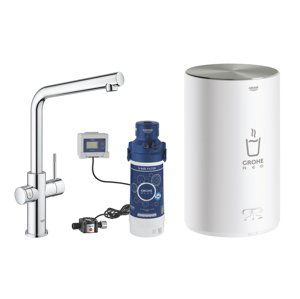 Grohe Red - Dřezová baterie Duo s ohřevem vody a filtrací, zásobník M, chrom 30327001