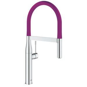 Grohe Essence - Dřezová baterie s flexibilním ramenem, chrom/purpurová 124977