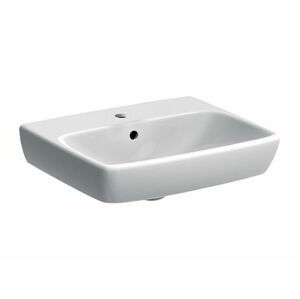 Geberit Selnova Square - Umývátko 500x420 mm, s 1 otvorem pro baterii, s přepadem, bílá 500.310.01.1