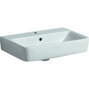 Geberit Selnova Compact - Umyvadlo 550x370 mm, s 1 otvorem pro baterii, s přepadem, bílá 501.509.00.1