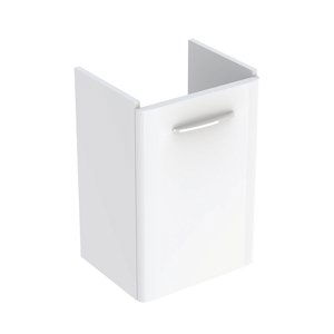 Geberit Selnova Square - Umyvadlová skříňka, 376x557x329 mm, 1 dvířka, lesklá bílá 500.176.01.1