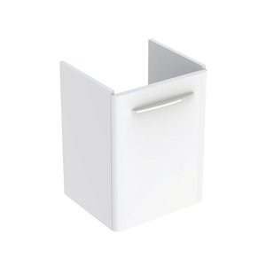 Geberit Selnova Square - Umyvadlová skříňka, 418x557x386 mm, 1 dvířka, lesklá bílá 500.177.01.1