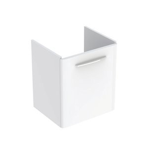 Geberit Selnova Square - Umyvadlová skříňka, 493x557x426 mm, 1 dvířka, lesklá bílá 500.179.01.1