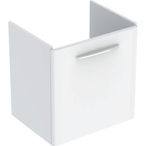 Geberit Selnova Square - Umyvadlová skříňka, 544x557x446 mm, 1 dvířka, lesklá bílá 500.180.01.1