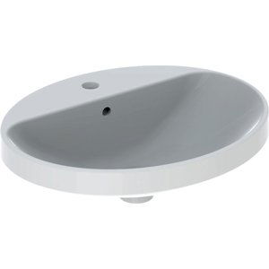 Geberit VariForm - Umyvadlo zápustné 550x450 mm, s přepadem, otvor pro baterii, bílá 500.720.01.2