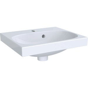 Geberit Acanto - Umývátko 450x380 mm, otvor pro baterii, s přepadem, bílá 500.636.01.2