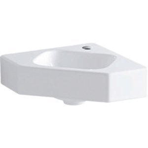 Geberit iCon - Rohové umývátko bez přepadu, 460 x330 mm, bílá 124729000