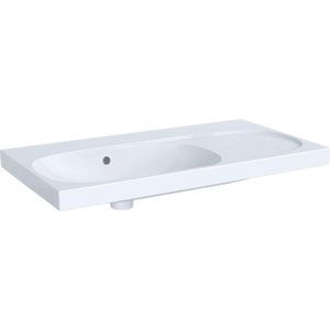 Geberit Acanto - Umyvadlo 900x482 mm, bez otvoru pro baterii, s přepadem, s odkládací plochou vpravo, s KeraTect, bílá 500.626.01.8