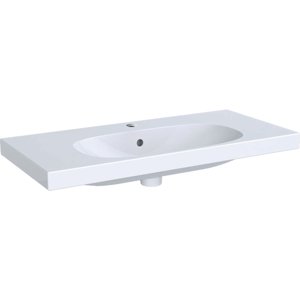 Geberit Acanto - Umyvadlo 900x422 mm, otvor pro baterii, s přepadem, s KeraTect, bílá 500.633.01.8