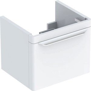 Geberit myDay - Umyvadlová skříňka, 495x410x430 mm, 1 zásuvka s LED osvětlením, lesklá bílá Y824060000