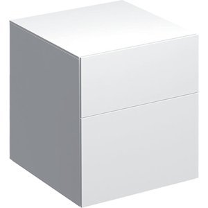 Geberit Xeno 2 - Boční skříňka 450x510 mm se zásuvkami, lesklá bílá 500.504.01.1