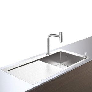 Hansgrohe Dřezy - Set dřezu a baterie C71-F450-07, vzhled nerezu 43205800