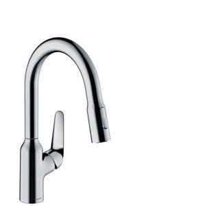 Hansgrohe Focus M42 - Dřezová baterie M4216-H180 s výsuvnou sprškou, sBOX, chrom 71821000