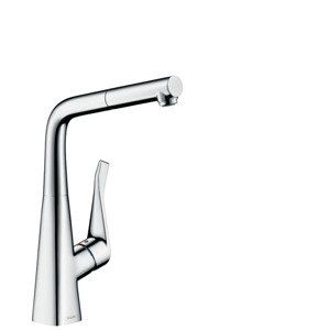 Hansgrohe M71 - Dřezová baterie M7114-H320 s výsuvnou sprškou, sBOX, chrom 73812000