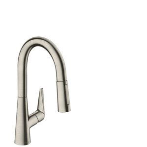 Hansgrohe Talis M51 - Dřezová baterie M5116-H160 s výsuvnou sprškou, sBOX, vzhled nerezu 73850800