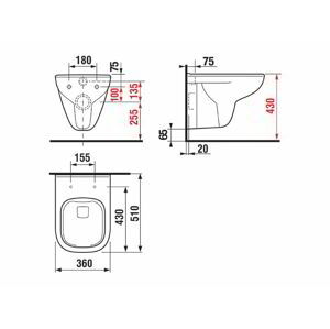 Jika Deep - Závěsné WC, Rimless, Dual Flush, bílá H8206140000001