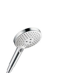 Hansgrohe Raindance Select S - Sprchová hlavice 120, 3 proudy, EcoSmart, bílá/chrom 26531400