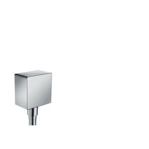 Hansgrohe Fixfit - Přípojka hadice Square se zpětným ventilem, chrom 26455000