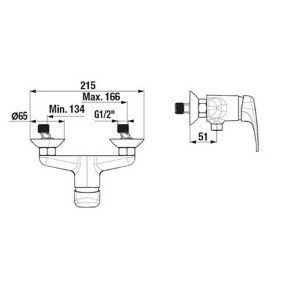 Jika Deep - Sprchová baterie, chrom H3311U70044001