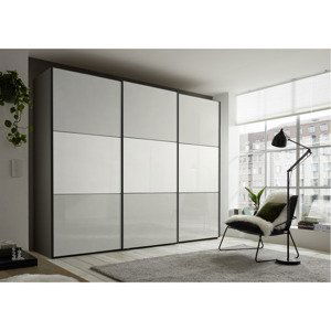 Skříň Includo Glas Sklo Bílé/šedé,š.cca 298cm