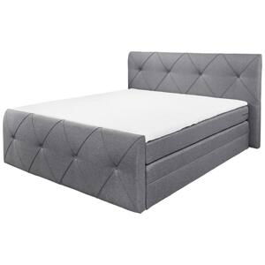 Boxspring Postel Calgary Antracit 180x200 Cm