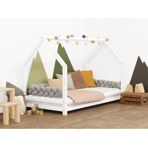 Benlemi Dětská postel domeček FUNNY Zvolte barvu: Bílá, Rozměr: 120 x 180 cm