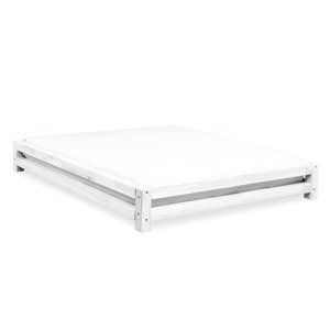 Benlemi Dvoulůžková postel JAPA Zvolte barvu: Bílá, Rozměr: 180 x 200 cm