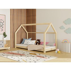 Benlemi Dětská postel domeček TERY bez bočnice Zvolte barvu: Béžová, Rozměr: 120x180 cm