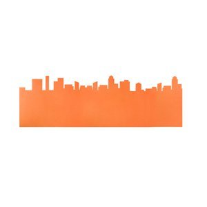 Vylen Samolepící ochrana stěny za dětskou postel CITY Zvolte barvu: Tmavě oranžová