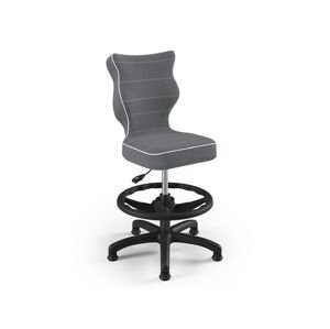 Entelo Dětská ergonomická židle bez koleček k psacímu stolu TMAVĚ ŠEDÁ Rozměr: dítě 133 - 159 cm (výška stolu 70 - 82 cm)