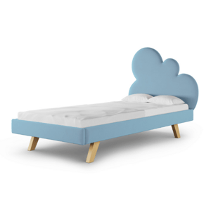 MINKO Čalouněná jednolůžková postel CLOUD do dětského pokoje Zvolte barvu: Modrá, Strana: Vlevo, Zvolte rozměr: 120x200 cm