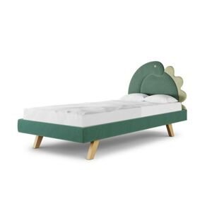 MINKO Čalouněná dětská jednolůžková postel DINO Zvolte barvu: Zelená, Zvolte rozměr: 120x200 cm