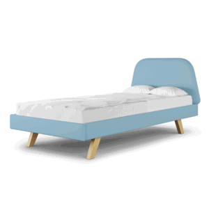 MINKO Čalouněná dětská jednolůžková postel TRAPEZE Zvolte barvu: Modrá, Zvolte rozměr: 120x200 cm