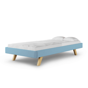 MINKO Čalouněná dětská jednolůžková postel BASIC bez čela Zvolte barvu: Modrá, Zvolte rozměr: 90x200 cm