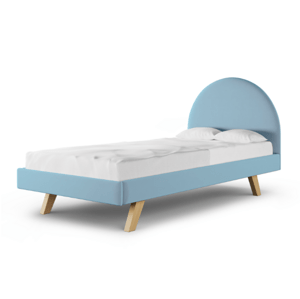 MINKO Čalouněná jednolůžková postel PILLE do dětského pokoje Zvolte barvu: Modrá, Zvolte rozměr: 90x200 cm