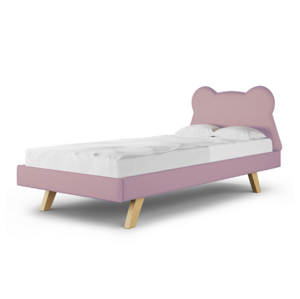 MINKO Čalouněná jednolůžková postel TEDDY do dětského pokoje Zvolte barvu: Růžová, Zvolte rozměr: 90x200 cm