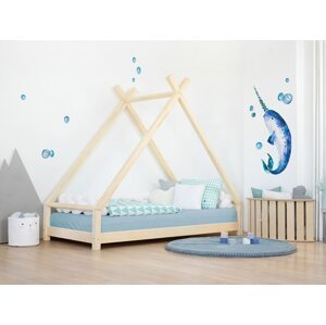 Benlemi Dětská domečková postel TAHUKA ve tvaru týpí Zvolte barvu: Béžová, Rozměr: 120x180 cm