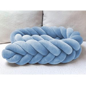 SenLove Sametový mantinel pletený do copu z 5 pramenů Zvolte barvu: Modrá, Zvolte délku: 240 cm