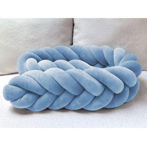 SenLove Sametový mantinel pletený do copu z 5 pramenů Zvolte barvu: Modrá, Zvolte délku: 250 cm