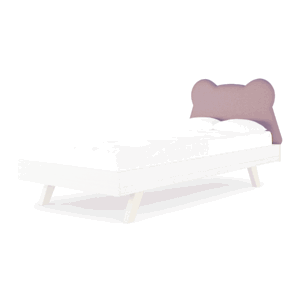 MINKO Čalouněné čelo TEDDY ve tvaru medvídka Zvolte barvu: Růžová, Zvolte rozměr: 90 cm