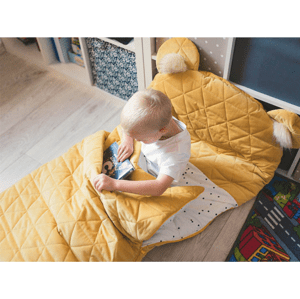 Kinder Hop Spací pytel s oušky pro kojence i starší děti DREAM CATCHER hořčicový Rozměr: 120x60 cm