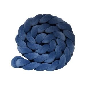 SenLove Sametový mantinel pletený do copu ze 3 pramenů Zvolte barvu: Tmavě modrá, Rozměr: 210 cm
