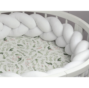 SenLove Sametový mantinel pletený do copu ze 3 pramenů Zvolte barvu: Bílá, Rozměr: 280 cm