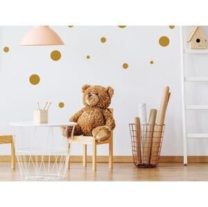 Pastelowe Love Nálepky na stěnu do dětského pokoje PUNTÍKY Zvolte barvu: Zlatá