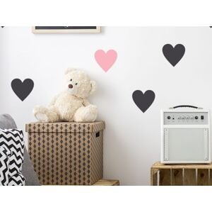 Pastelowe Love Nálepky na stěnu do dětského pokoje SRDCE Zvolte barvu: Bílá