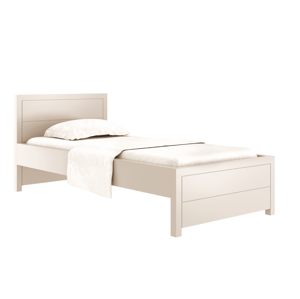 BAMI Dřevěná jednolůžková postel SIMONE 90x200 cm do dětského pokoje Zvolte barvu: Krémová