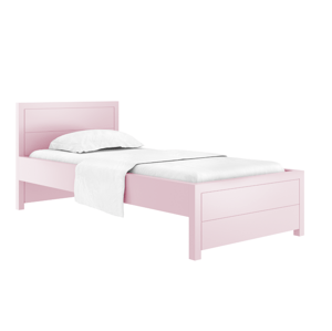 BAMI Dřevěná jednolůžková postel SIMONE 90x200 cm do dětského pokoje Zvolte barvu: Růžová